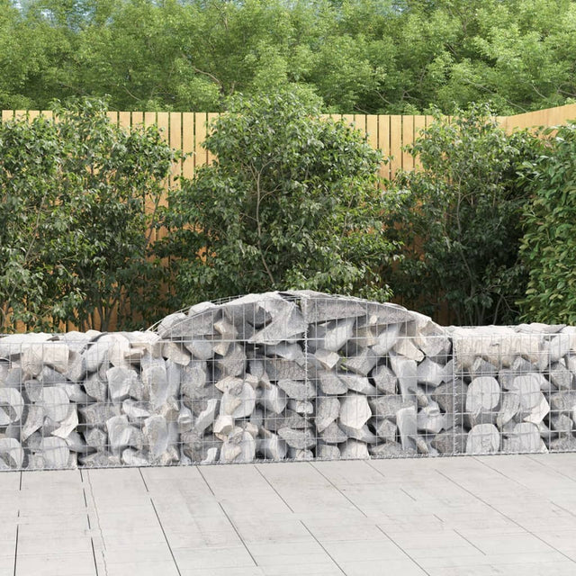 Vidaxx Gabione gewölbt 300x50x60 80 cm aus verzinktem Eisen