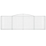 VidaXL Gabionengewölbe 400x30x120 140 cm aus verzinktem Eisen