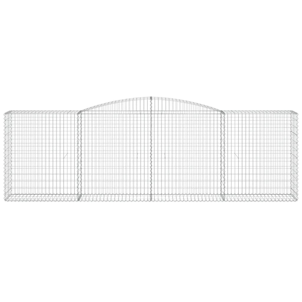 VidaXL Gabionengewölbe 400x50x120 140 cm aus verzinktem Eisen