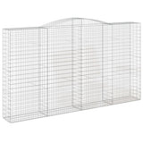 VidaXL Gabionengewölbe 400x50x220 240 cm aus verzinktem Eisen