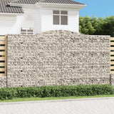 VidaXL Gabionengewölbe 400x50x220 240 cm aus verzinktem Eisen