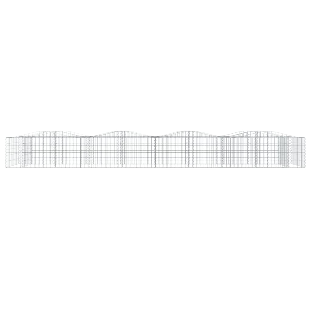 VidaXL Gabionen-Gewölbe, erhöht, 600 x 100 x 50 cm, verzinktes Eisen