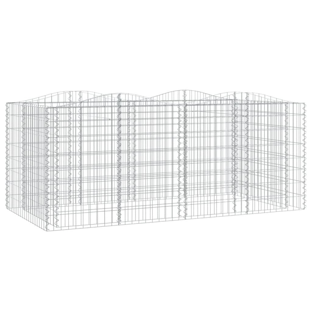 VidaXL Gabionen-Gewölbe, erhöht, 200 x 100 x 100 cm, verzinktes Eisen