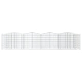 VidaXL Gabionen-Gewölbe, erhöht, 400 x 100 x 100 cm, verzinktes Eisen