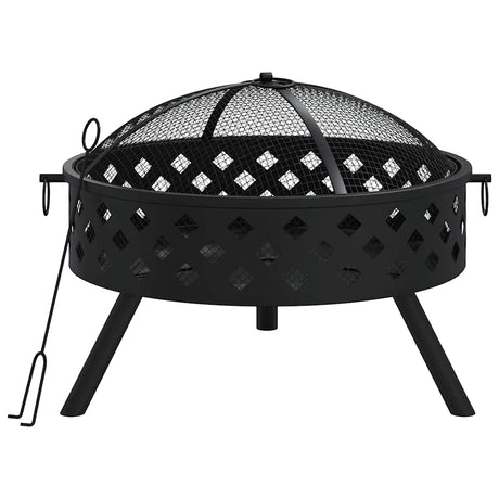 VidaXL Feuerstelle mit Schürhaken XXL 58 cm Stahl