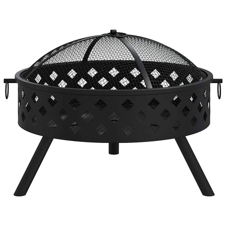 VidaXL Feuerstelle mit Schürhaken XXL 58 cm Stahl