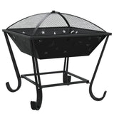 VidaXL Feuerstelle mit Schürhaken xxl 50 cm Stahl