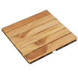VidaXL Terrassenfliesen 20 Stück 30x30 cm massives Teakholz mit vertikalem Muster