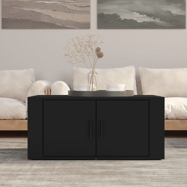 Vidaxl salontafel 80x50x36 cm bewerkt hout zwart