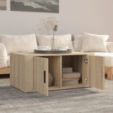 Vidaxl salontafel 80x50x36 cm bewerkt hout sonoma eikenkleurig
