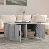 Vidaxl salontafel 80x50x36 cm bewerkt hout grijs sonoma eikenkleurig