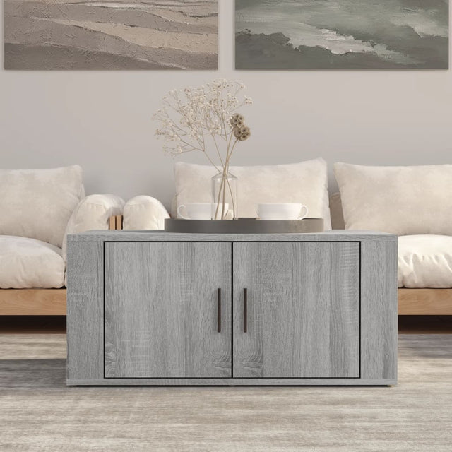 Vidaxl salontafel 80x50x36 cm bewerkt hout grijs sonoma eikenkleurig