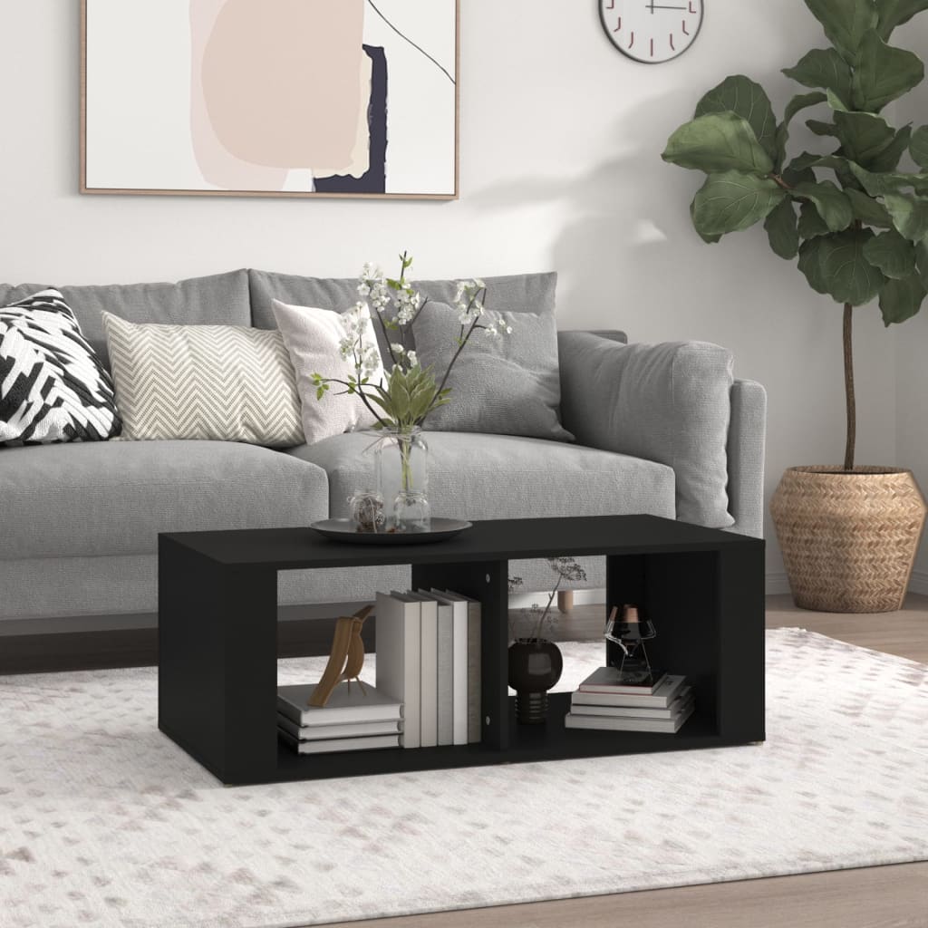 Vidaxl salontafel 100x50x36 cm bewerkt hout zwart