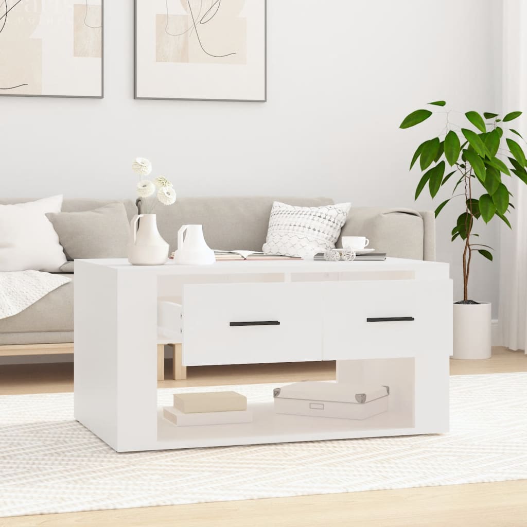 Vidaxl salontafel 80x50x40 cm bewerkt hout wit
