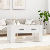Vidaxl salontafel 80x50x40 cm bewerkt hout wit