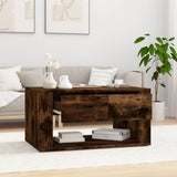 Vidaxl salontafel 80x50x40 cm bewerkt hout gerookt eikenkleurig