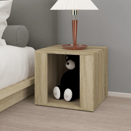 Vidaxl nachtkastje 41x40x36 cm bewerkt hout sonoma eikenkleurig