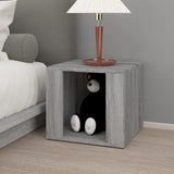 Vidaxl nachtkastje 41x40x36 cm bewerkt hout grijs sonoma eikenkleur