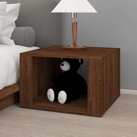 Vidaxl nachtkastje 57x55x36 cm bewerkt hout bruin eikenkleur