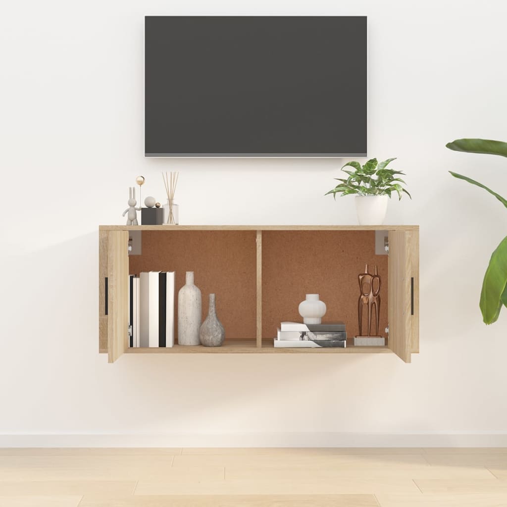 Vidaxl tv-wandmeubel 100x34,5x40 cm sonoma eikenkleurig