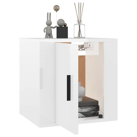 Vidaxl tv-wandmeubel 40x34,5x40 cm hoogglans wit