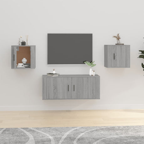 Vidaxl tv-wandmeubels 2 st 40x34,5x40 cm grijs sonoma eikenkleurig
