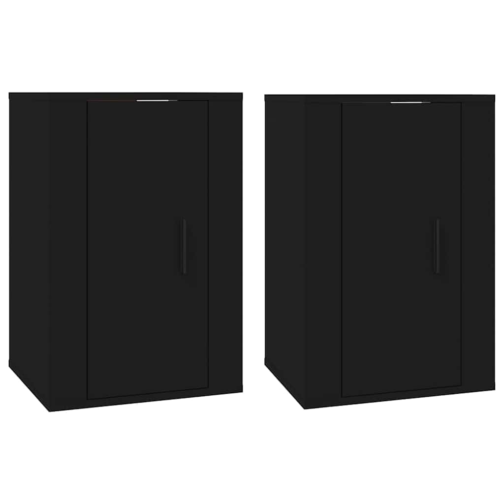 Vidaxl tv-wandmeubels 2 st 40x34,5x60 cm zwart
