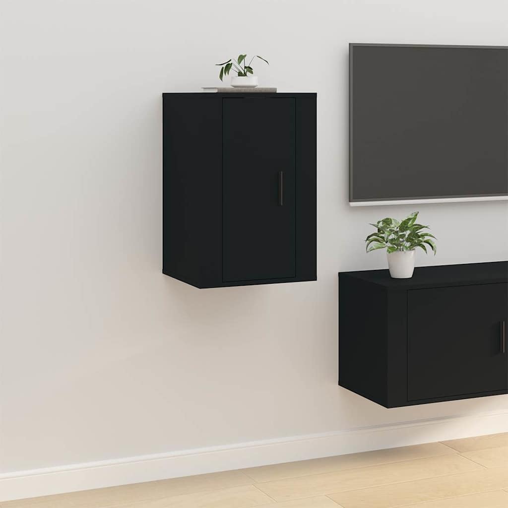 Vidaxl tv-wandmeubels 2 st 40x34,5x60 cm zwart