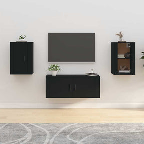 Vidaxl tv-wandmeubels 2 st 40x34,5x60 cm zwart