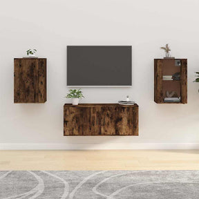Vidaxl tv-wandmeubels 2 st 40x34,5x60 cm gerookt eikenkleurig