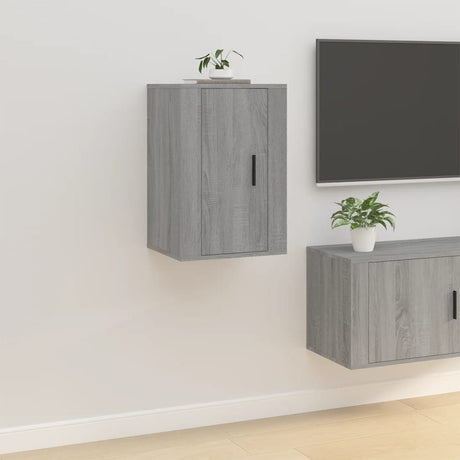 Vidaxl tv-wandmeubels 2 st 40x34,5x60 cm grijs sonoma eikenkleurig