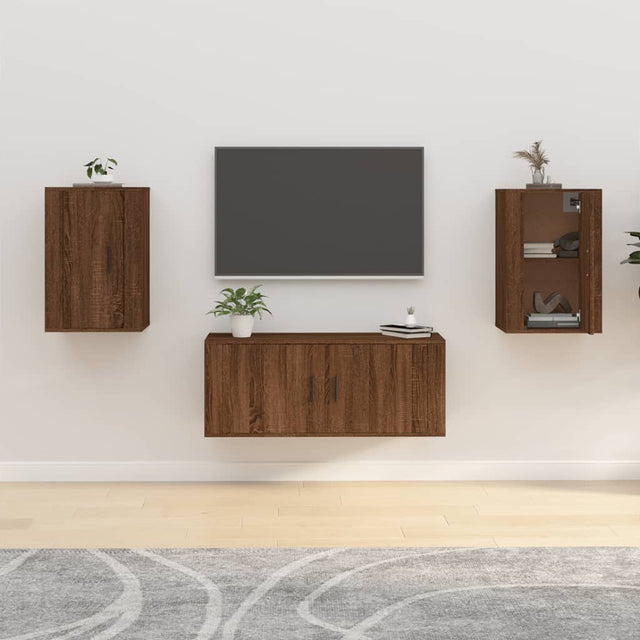 Vidaxl tv-wandmeubels 2 st 40x34,5x60 cm bruin eikenkleur