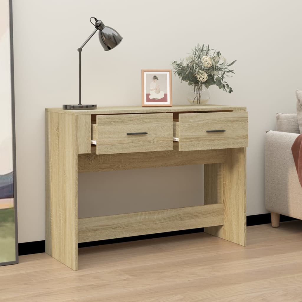 Vidaxl wandtafel 100x39x75 cm bewerkt hout sonoma eikenkleurig