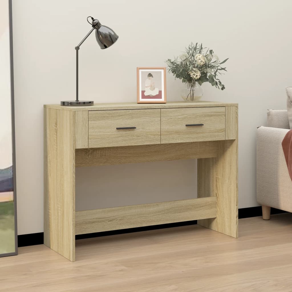 Vidaxl wandtafel 100x39x75 cm bewerkt hout sonoma eikenkleurig