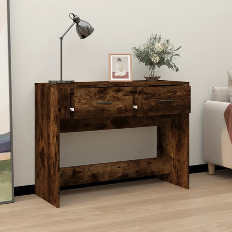 Vidaxl wandtafel 100x39x75 cm bewerkt hout gerookt eikenkleurig