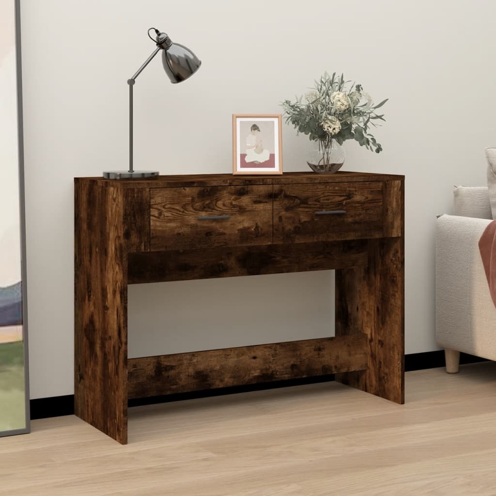 Vidaxl wandtafel 100x39x75 cm bewerkt hout gerookt eikenkleurig
