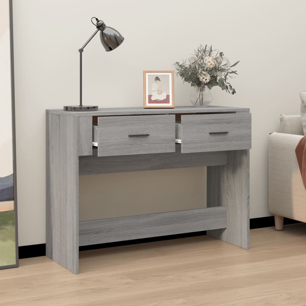 Vidaxl wandtafel 100x39x75 cm bewerkt hout grijs sonoma eikenkleurig