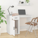 Vidaxl bureau 100x49x75 cm bewerkt hout wit