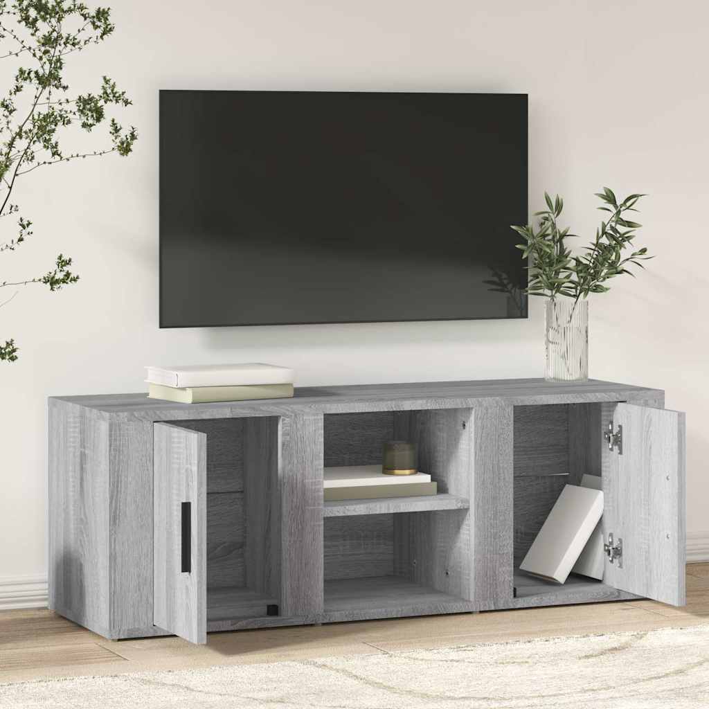 Vidaxl tv-meubel 100x31,5x35 cm bewerkt hout grijs sonoma eikenkleurig