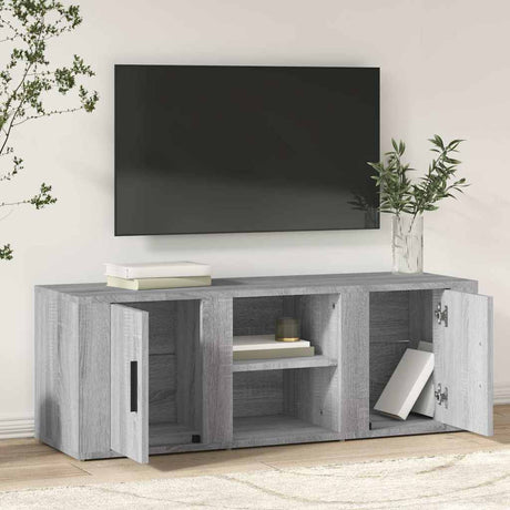 Vidaxl tv-meubel 100x31,5x35 cm bewerkt hout grijs sonoma eikenkleurig
