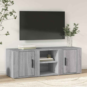 Vidaxl tv-meubel 100x31,5x35 cm bewerkt hout grijs sonoma eikenkleurig