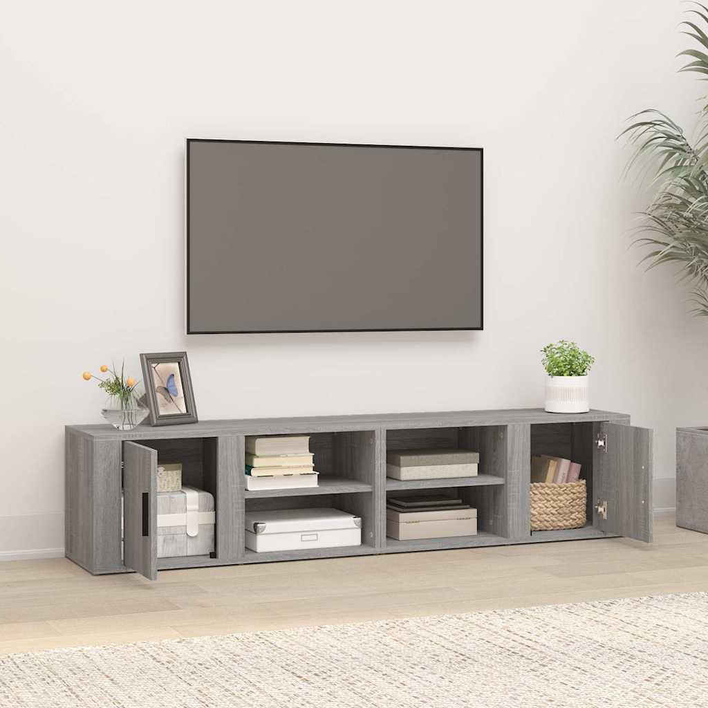 Vidaxl tv-meubels 2 st 80x31,5x36 cm bewerkt hout grijs sonoma eiken