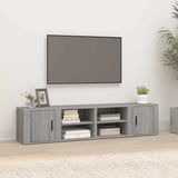Vidaxl tv-meubels 2 st 80x31,5x36 cm bewerkt hout grijs sonoma eiken