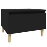 Vidaxl bijzettafel 50x46x35 cm bewerkt hout zwart