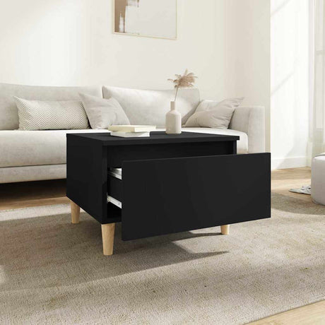 Vidaxl bijzettafel 50x46x35 cm bewerkt hout zwart