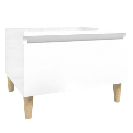 Vidaxl bijzettafel 50x46x35 cm bewerkt hout hoogglans wit