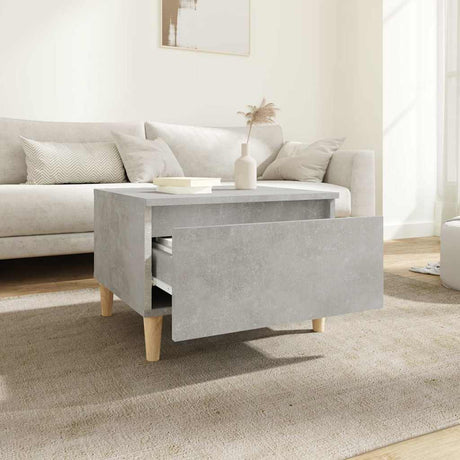 Vidaxl bijzettafel 50x46x35 cm bewerkt hout betongrijs