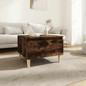 Vidaxl bijzettafel 50x46x35 cm bewerkt hout gerookt eikenkleurig