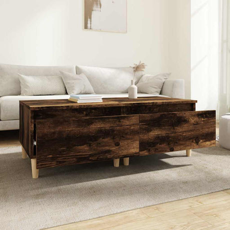 Vidaxl bijzettafels 2 st 50x46x35 cm bewerkt hout gerookt eikenkleurig