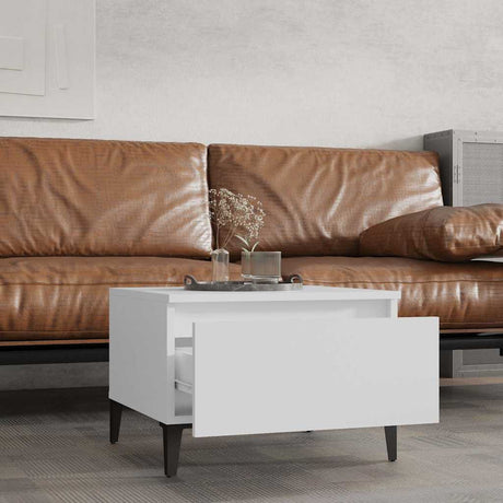 Vidaxl bijzettafels 2 st 50x46x35 cm bewerkt hout wit